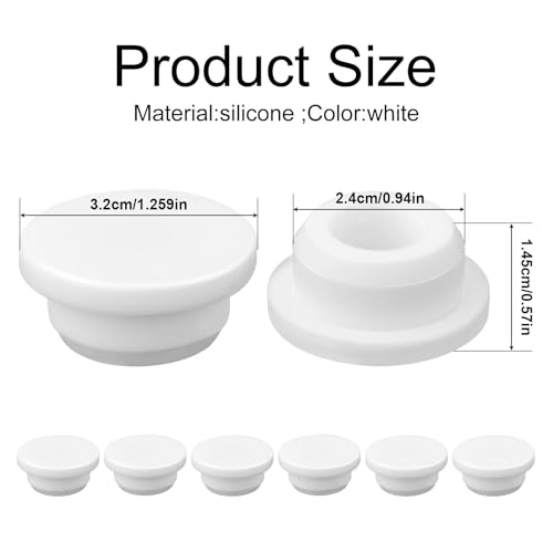 6stk Überlaufabdeckungen für Waschbecken Gummi, Silikon Abdeckung für Überlaufloch für Badezimmerwaschbecken Wiederverwendbar Überlaufkappen für Badewanne für Waschbeckenverkleidung Küche