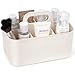 AC Wand  günstig Kaufen-Winter Shore Weißer Mehrzweck-Caddy Organizer - 5 Fächer, Abnehmbare Trennwand, Griff - Stapelbarer Aufbewahrungskorb Plastik für Schreibtisch, Make-up, Büro/Schule - Korb Kunststoff für Alltagsbedarf