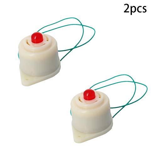 Image of Fielect 2Pcs AC 220V 2 Wire Industrial Red LED Flashing Alarm Buzzer 110dB 500mA High Sensitivity Buzzer White