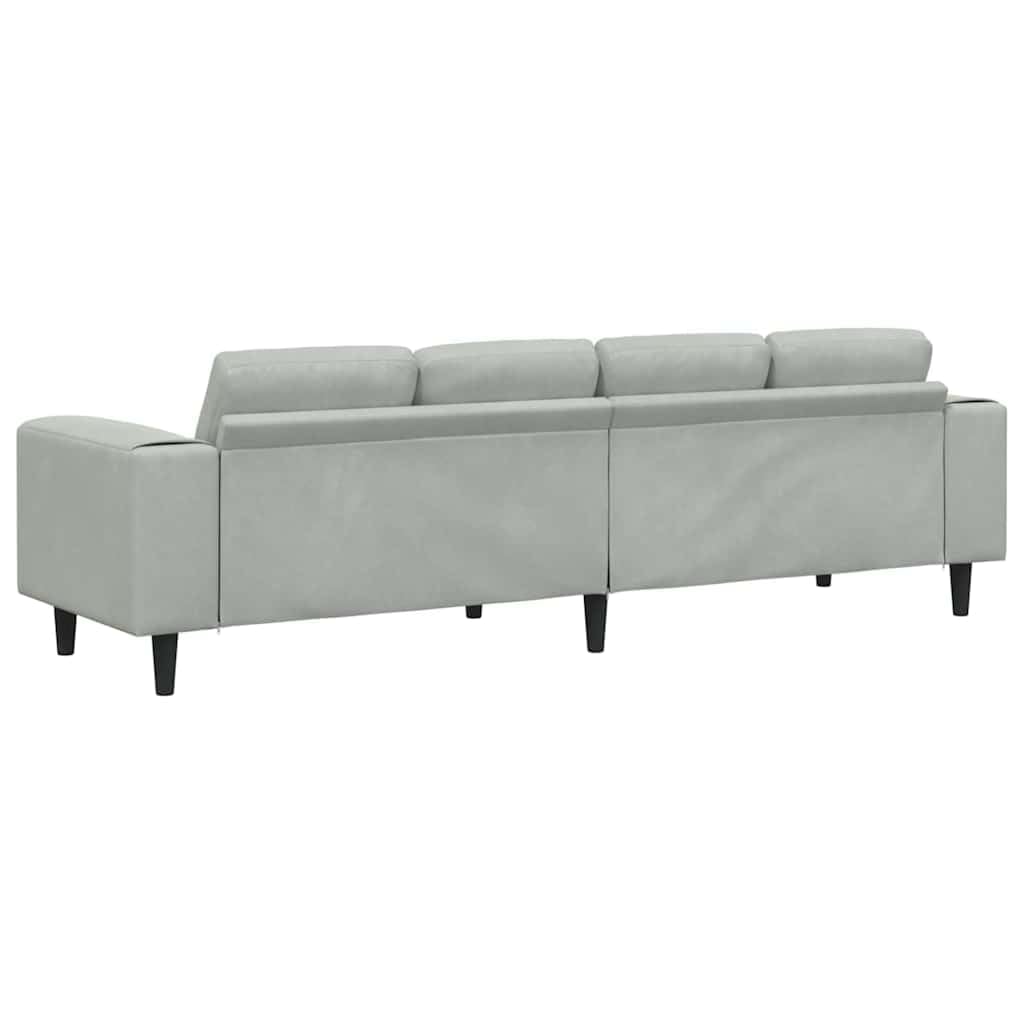 Kanapa do salonu, jasnoszara 250 x 77 x 76 cm, zestaw tapicerowany z funkcją spania i rdzeniem sprężynowym, wysuwana ze skrzynią na pościel, funkcja relaksu, idealna do salonu i pokoju