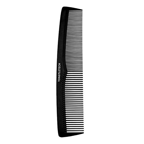 Master Barber Comb - Professional Carbon Anti-static Barber Comb Heat Resistant Fine & Medium Tooth in Black