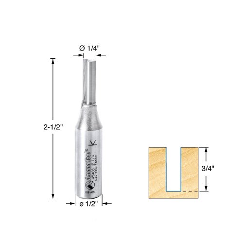 Image of Amana Tool - 45408 Straight Plunge High Production 1 /4 Dia x 3 /4 x 1 /2 inch Shank