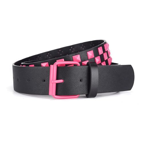 Women's Faux Leather Belt Punk Rock Pyramid Stud Goth Style Spiked Casual Fashion Thick Gothic Studded Belts