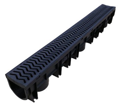 1 x Drainage Channel Fernco Heelguard 1m Lengths Storm Drain Channel Linear 13cm High by 12cm Wide Water Rain Storm Shower Wetroom Garden Driveway 1m