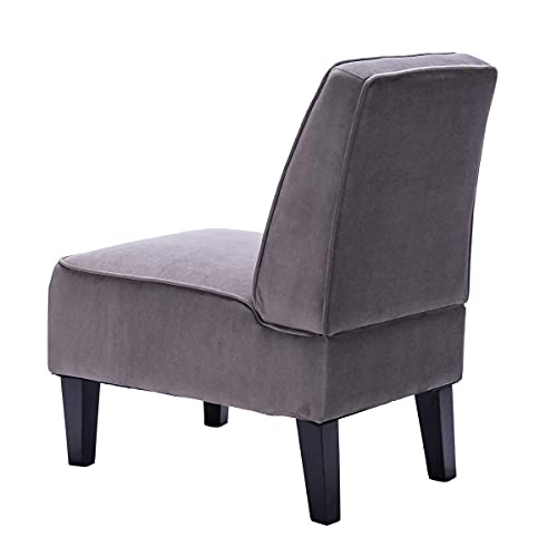 Annjoe Armless Accent Chair, Button Tufted Slipper Chair Side Chair Single Sofa For Dining Room Living Room Bedroom Funiture (One Seat Gray 2) #TOP5