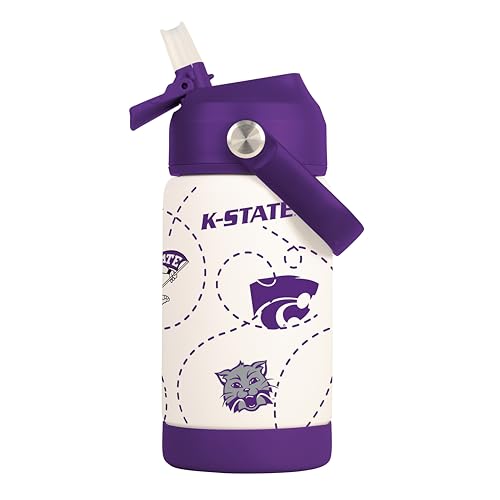 Image of Logo Brands NCAA Mascot Stainless-Steel Kids Bottle -Soft Silicone Mouthpiece, Easy To Carry, Kid-Friendly Design- Great For School & On-The-Go