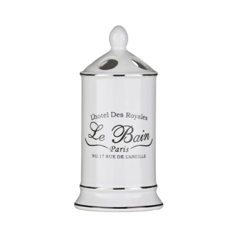Elegant Le Bain Toothbrush Holder Made of White Stoneware Cover
