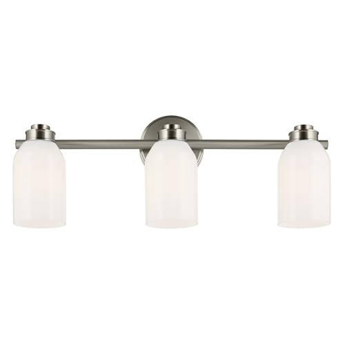 Image of Kichler Shae 3-Light Bathroom Vanity Light, Brushed Nickel
