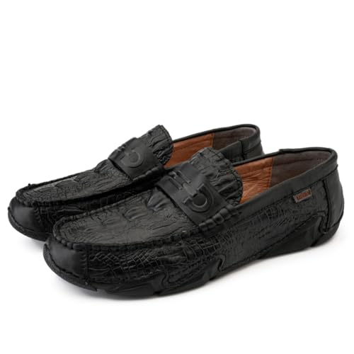 Men's Textured Embossed Loafers, Stylish Casual Slip - Ons — Ideal for Daily Errands, Weekend Gatherings & Urban Commutes 。2
