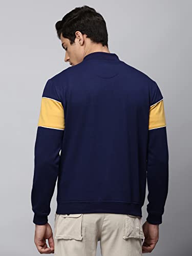 Image of Dennis Lingo Men's Poly Cotton Sweatshirt - High Neck, Full Sleeves and Regular Fit, Casual Winter Wear for Men