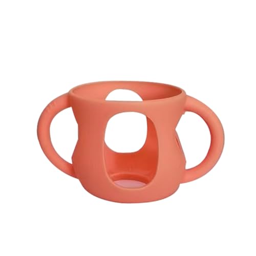 哺乳瓶カバー - ハンドル付きのガラスミルク容器スリーブ|ドロップ耐性と衝撃的なグリッププロテクター、幼児や幼児向けの食器洗い機安全給餌カップホルダー