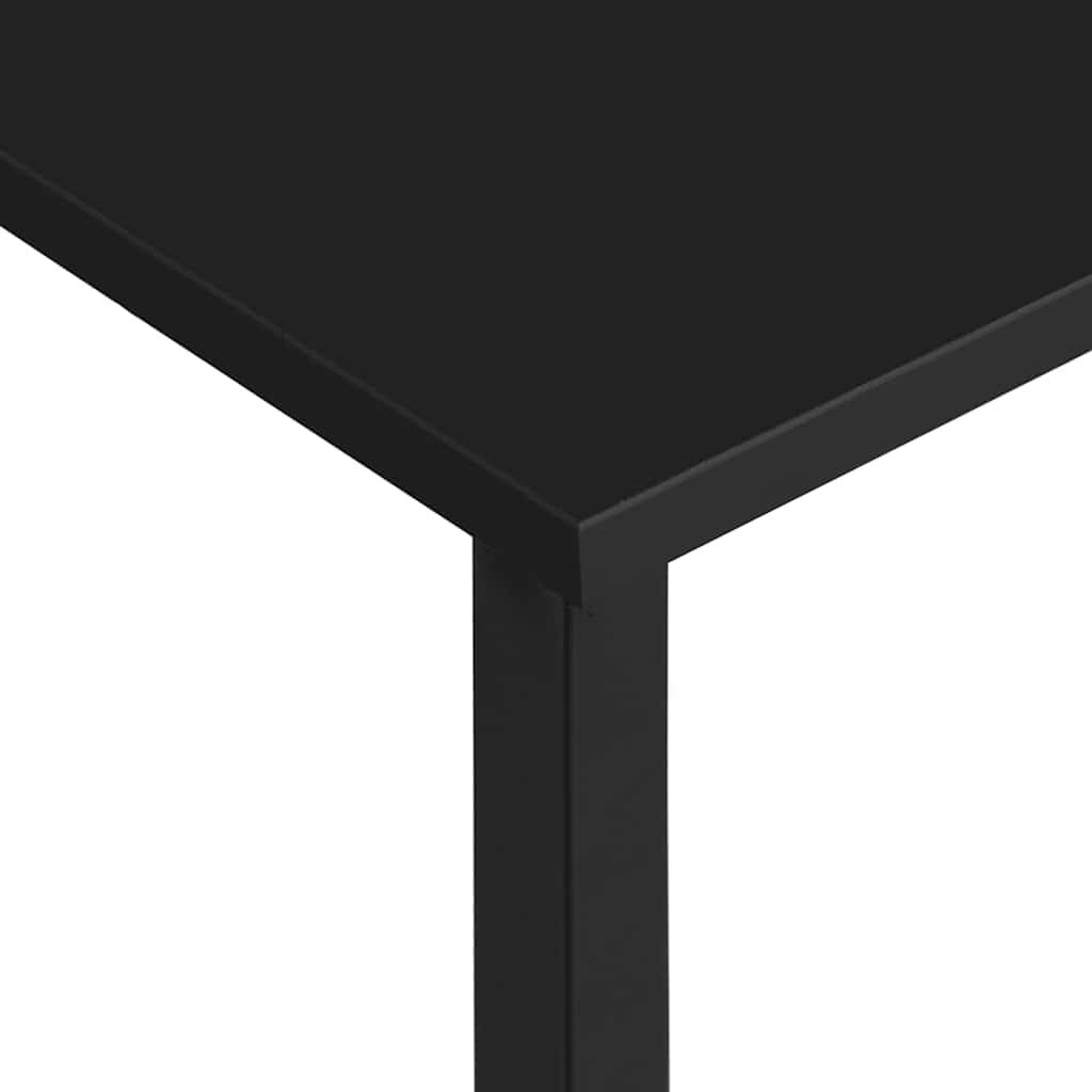 Computertisch Schwarz aus MDF und pulverbeschichtetem Metall 105 x 50 x 72 cm, Schreibtisch für Computer, Laptop und PC, Büro, Homeoffice, Lernen, Gaming mit robustem Gestell