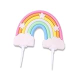 Decoración para tarta de arcoíris, 1 unidad, decoración de tartas, nube personalizada, arco iris, decoración para tartas, para niños, niñas y niños