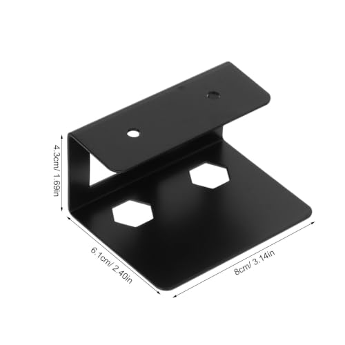 Soporte para Laptop con montaje bajo escritorio y tapetes antideslizantes Eva, 2 juegos, con soportes de hierro resistente para ahorro de espacio, evita deslizamientos y utiliza espacio no usado para oficina y estudio miniatura 2