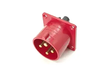 CEE Industrial Panel Mount Pin Receptacle 32A 4pin 380V-415V 50/60Hz 4P 6h IP44