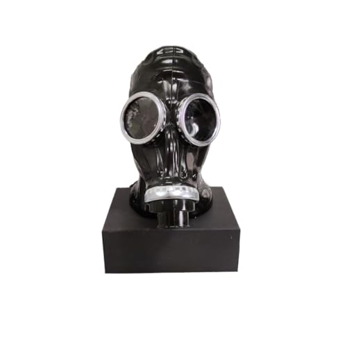 Generisch Latex Gasmaske Cosplay Zubehör, Atemkontrolle Erstickung Set, SM, Normales Muster (Maske + 3L Atembeutel)