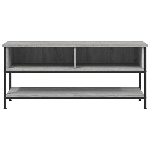 vidaXL Mueble de TV Madera contrachapada Gris Sonoma 100x35x45 cm - imagen 5