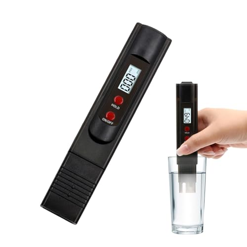 Samuliy Medidor TDS – Medidor de calidad del agua de lectura instantánea Rango 0-0ppm | Función de bloqueo de datos ± 2% de precisión de lectura Prueba de agua para agua potable, piscina, acuarios,