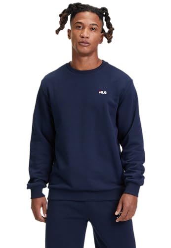 FILA Brustem Crew Sweat pull de sport classique en coton pour homme actif