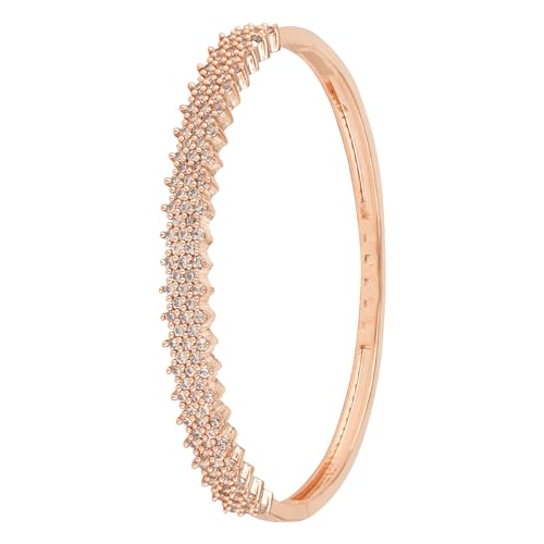 Image of I Jewels Stylish Cubic Zirconia American Diamond Adjustable Bracelet For Women