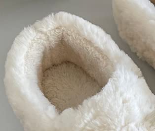 Women Warm Slippers Fall Winter Lamb Fuzzy House Shoes Cute Animal Ear Decor Indoor Plush Slipper Thick Thermal Slip on Booties3