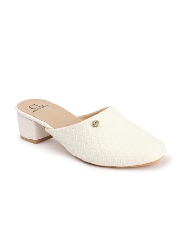 Image of Carlton London Women Stylish Slipon Casual Wear, Party and Formal Wear Mule with Block Heels