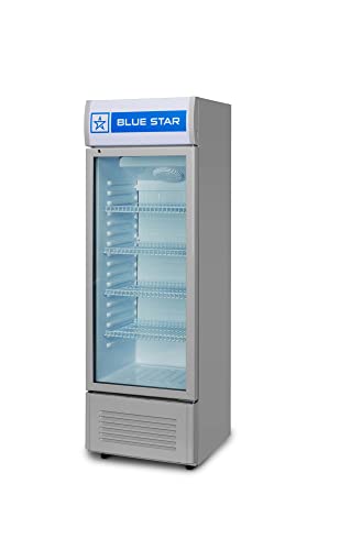 Image of Blue Star VC250D Vertical Glass Single Door Automatic Visi Cooler (220L, white)
