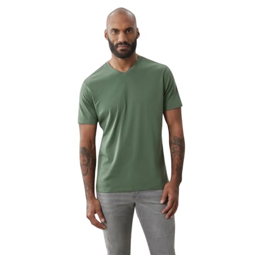 Image of Robert Barakett V Neck Short Sleeve Pima Cotton Casual Solid Mens T Shirt