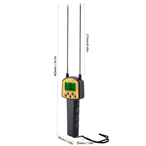 Digitales LCD-Getreide-Feuchtigkeitsmessgerät mit Intelligentem Sensor, Tragbares Heu-Feuchtigkeitsmessgerät, Getreide-Feuchtigkeitsmessgerät, Schnell Messende