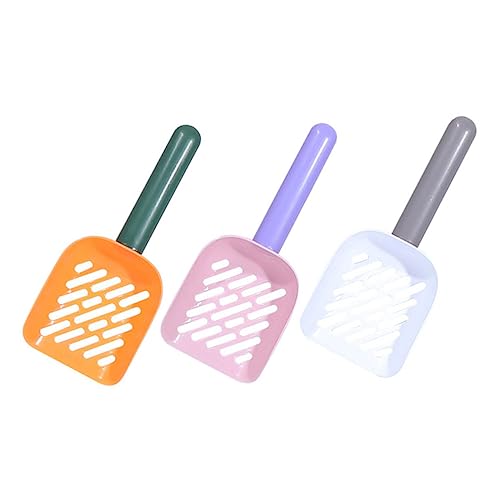 OUNONA 3個 猫砂シャベル ペット ごみふるい 猫砂スクープホルダー うんち フェレット 子猫のおもちゃ ティキ ごみロッカー 消臭剤 猫のアクセサリー ゴミすくい袋付き プラスチック