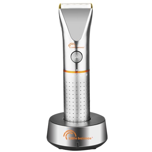 LITTLE BALANCE 8898 Power Titanium, Tondeuse Cheveux Homme, Autonomie 1h50, Utilisation avec ou sans fil, Charge USB, Lames détachables, 4 guides de coupe +...