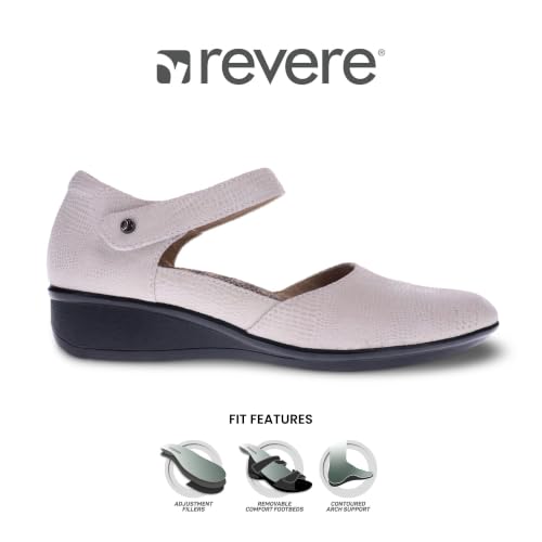 Image of Revere Osaka Mary Jane - Premium Leather - Orthotic-Friendly Removable Insoles - Adjustable Strap - Arch Support - Stylish Wedges for All-Day Comfort
