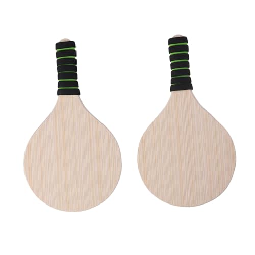 DIYEAH Raquetas de Bádminton de Madera para Playa y Exteriores, Juego, Paletas de Pelota de Playa, Mango Color Aleatorio, Ideales para Patio, Parque y Ejercicio Familiar
