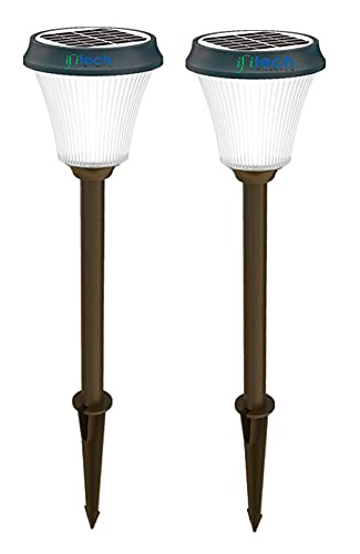 IFITech Solar Garden Designer Light - 2 Nights Working with 1 Day Sun Charge, Cool White, Metal