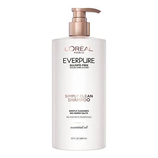 L'Oreal Paris EverPure Sulfate Free Simply Clean Shampoo, with Rosemary Essential Oil, No Synthetic Fragrance Everpure Simply Clean Sh 23 23 fl oz