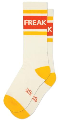 Novelty Crazy Gym Crew Socks for Men, Women and Teens, (Made in the USA) fit a women’s size 6 to men’s size 15