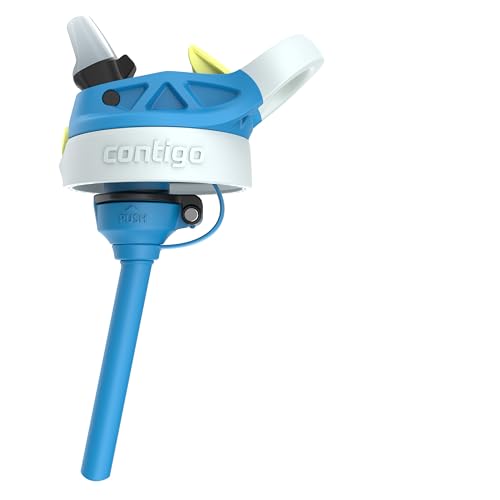 Image of Contigo Autospout Water Bottle with Straw 13 oz Blue Poppy /Glacier