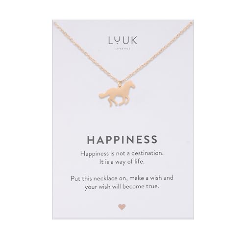 Collares de acero inoxidable femeninos con colgante fino y tarjeta de felicitación en oro rosa