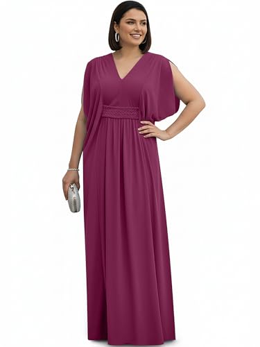 Image of KOH KOH Womens Long V-Neck Grecian Goddess Wedding Guest Maxi Dress Gown