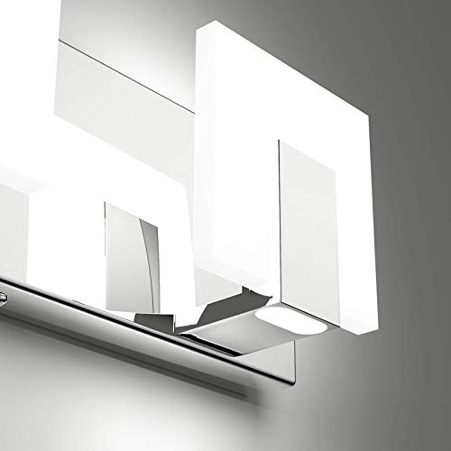 Aipsun 6 Lights Dimmable Modern Led Bathroom Vanity Light Acrylic Stainless Steel Chrome Up And Down Bathroom Wall Light Over Mirror(White Light 6000K) #TOP7