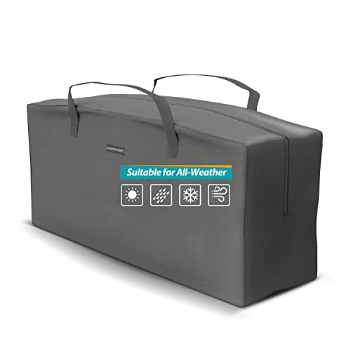 Patio Watcher Cushion Storage Bag Waterproof Heavy Duty Zippered and Water Resistant Furniture Storage Bag with Handles, 45.5