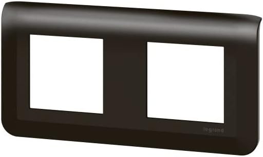 Legrand 079044L Mosaic Wall Plate, Horizontal Finishing Plate for 2x2 Module, Matte Black