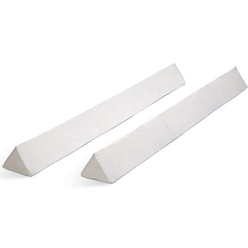 Delta Children Extra Long Foam Bedrail Bumper – Guardrail for Toddlers & Kids with Water-Resistant, Non-Slip & Machine Washable Cover – 2pk, White