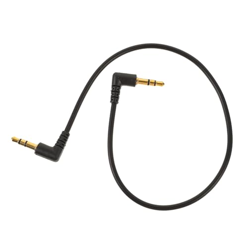 Mikikit 90Grado Cable de Audio Auxiliar Conector Ángulo y Ordenador Duradero y Flexible Conexiones de Audio