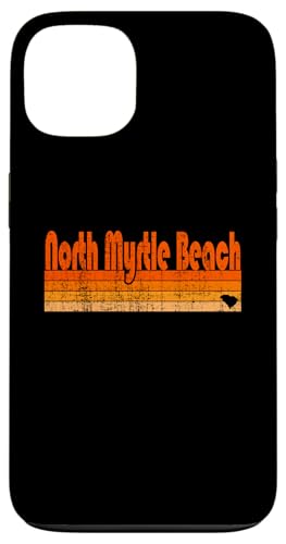 North Myrtle Beach, Caroline du Sud, style rétro des années 80 Coque pour iPhone 13