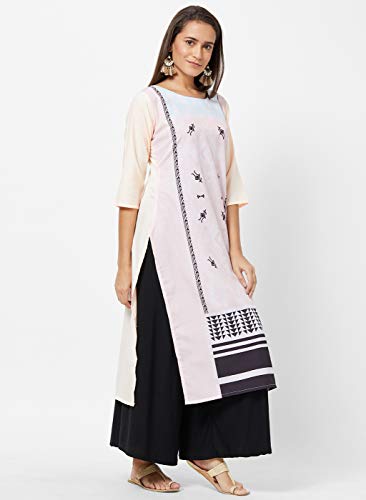 Image of LookMark Womens Printed Crepe A-Line Kurti (Pack of 2 Kurti)