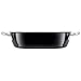 Silit Roasting Pan Uncoated Ø 28cm Black Professional Made in Germany Inside Scale Pouring Rim Stainless Steel Handle Silargan® Functional Ceramic Suitable for Induction Hobs Dishwasher-Safe
