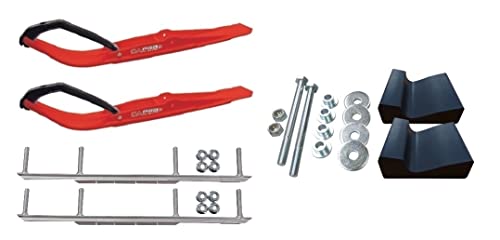 C&A Pro Red Razor Snowmobile Skis w/ 7.5