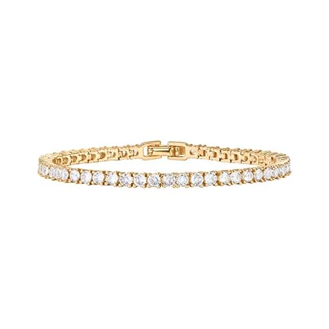 PAVOI 14K Gold Plated Tennis Bracelet Cover