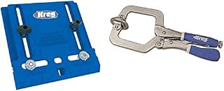 Kreg Tool Company - KHI-PULL Cabinet Hardware Jig and Kreg KHC-PREMIUM Face Clamp